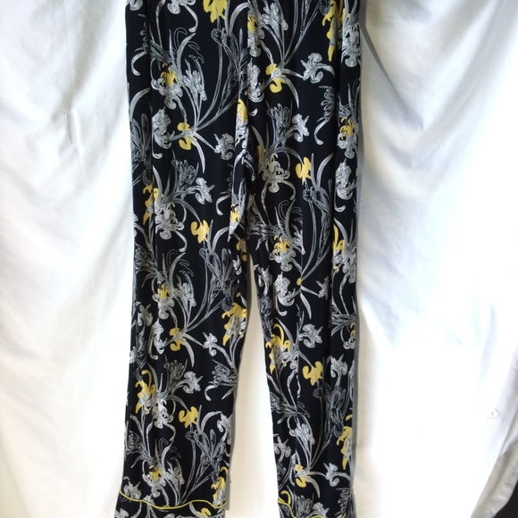 Soma Black and Yellow Floral Wide Leg confort pijama Pants - Picture 5 of 8